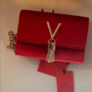 Mario Valentino V mini bag. Red, with tag.